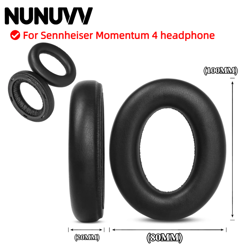 Sennheiser Headphone Momentum 4 - Almohadillas NUNUVV con hebilla de plástico